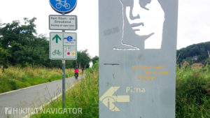 Auf dem Elberadweg kurz vor Pirna